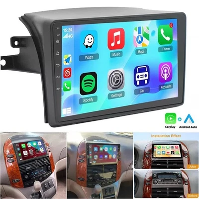 Navegação GPS rádio estéreo carro Apple CarPlay para Toyota SIENNA 2004-2010 Android 15 - Imagem 1 de 4