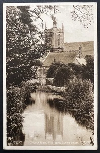 1945 Cerne Abbas Kirche von Mill Bank, Dorset, s/w alte Postkarte - Bild 1 von 2