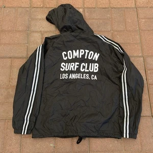 Matix Compton Surf Club Los Angeles Black Windbreaker Size L - Picture 1 of 4