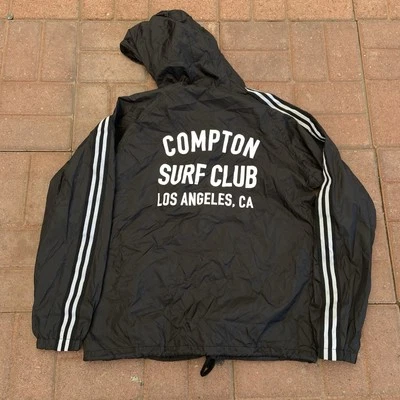 Matix Compton Surf Club Los Angeles Black Windbreaker Size L - Image 1 of 4