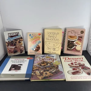 Lot Of 7 Vintage Dessert Recipes Cookbooks Pamphlets Hershey And More - Imagen 1 de 5