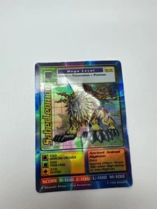 Digimon CCG Digi-Battle SaberLeomon ST-34 1999 Holo Rare Vintage Card (Crumbled) - Picture 1 of 5