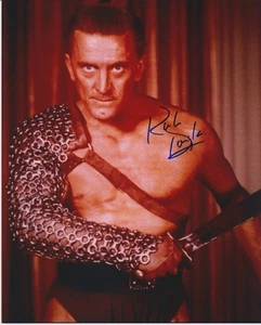 KIRK DOUGLAS signed SPARTACUS color 8x10 w/ coa GLADIATOR CLOSEUP WITH SWORD - Picture 1 of 1