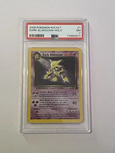 Dark Alakazam Holo 1/82 Team Rocket Pokémon Card WOTC PSA 7 - Picture 1 of 2