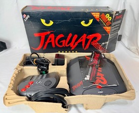 Atari Jaguar System Console Bundle w/ Cybermorph Game COMPLETE IN BOX Tested CIB