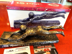 Pete Rose "Charlie Hustle" signierte Reds Bronze Baseball Statue/Figur-JSA Auth - Bild 1 von 3