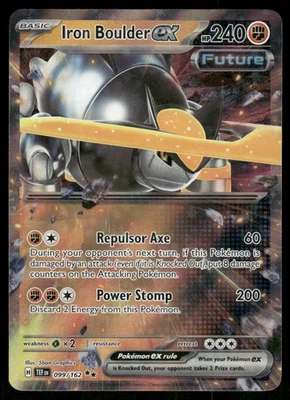 Iron Boulder ex - 099/162 Double Rare Holo NM Pokemon SV05: Temporal Forces - Image 1 of 2