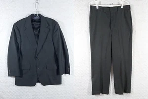 Brooks Brothers Vintage Suit Mens 40 Jacket 32x29 Pants Dark Gray USA 100% Wool - Picture 1 of 21