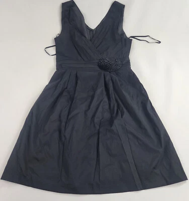 Julian Taylor NY dress womens sz 12 black polyester stretch zip sleevless $65 - Image 1 of 4