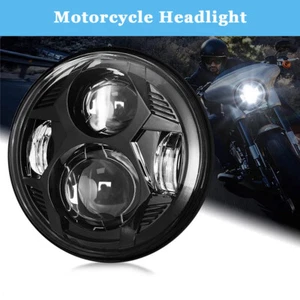 5.75 Inch Headlight Black Fits For Harley Dyna Super Glide Custom 05-14 - Picture 1 of 15