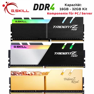Arbeitsspeicher DDR4 Ram Desktop G.Skill Trident RGB NEO ROYAL 16GB 32GB Gaming - Bild 1 von 9