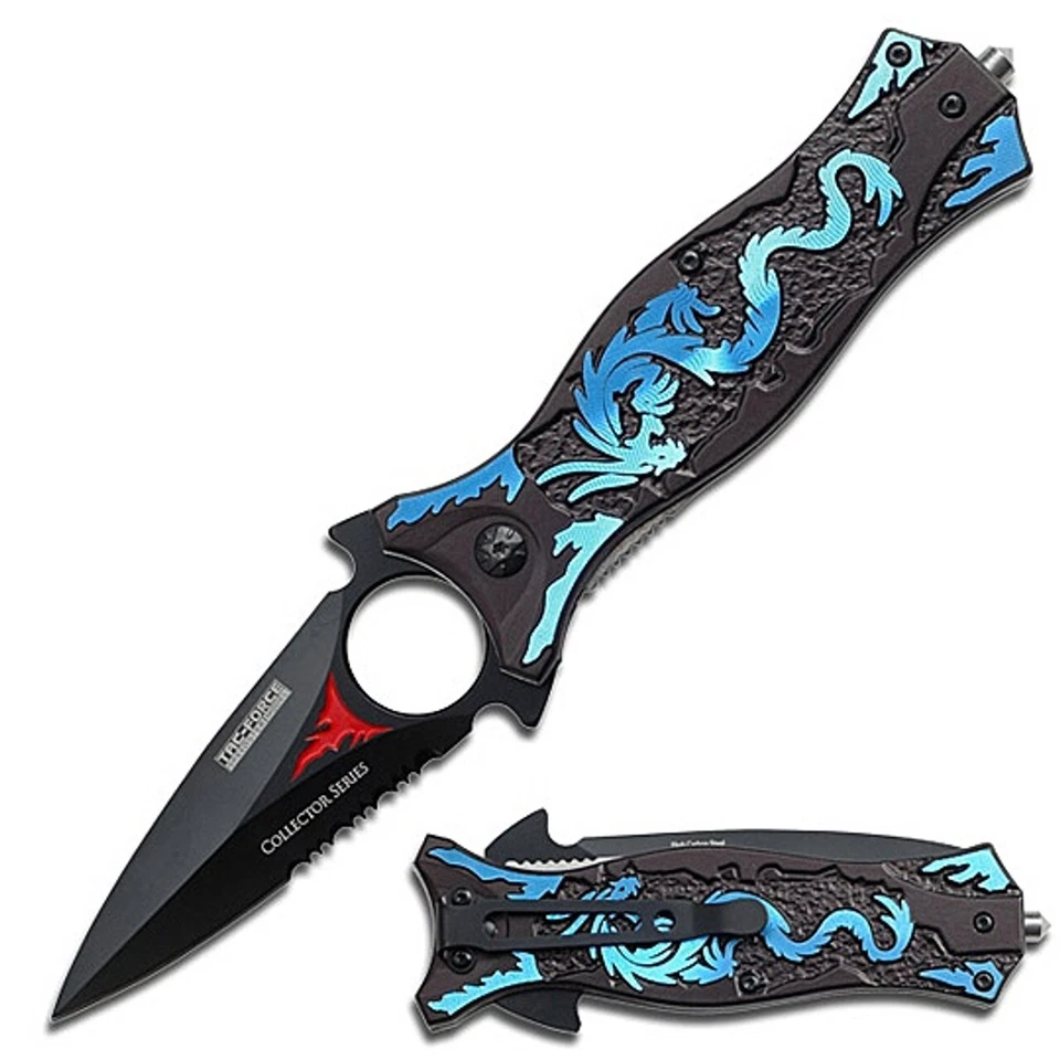 TAC Force Spring Assisted Knife - Dragon Dagger - BLUE(TF-707BL) - Image 1 of 1