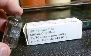 Mullard made 6EU7 60s Short Grey Plate O getter 95/90 each side - Picture 1 of 3