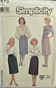 Vintage 70er Simplicity 7679 EASY Rock Sortiment Biesen Raffungen Tasche ALine Muster - Bild 1 von 2