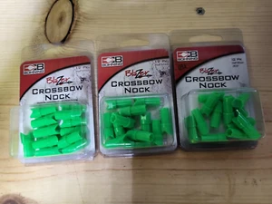Bohning Blazer Half Moon .303" Crossbow Nock Archery Nocks 12 Green (3 sets) - Picture 1 of 1