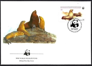 CHILE, WWF, ENDANGERED FAUNA, SOUTH AMERICAN FUR SEAL, FDC, YEAR 1984, PRISTINE - Picture 1 of 1