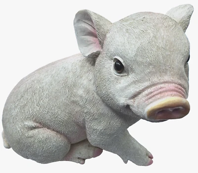 Cerdo de jardín de resina rosa estatura/interior o exterior/comerciantes de Fox Valley/7,5" L Foto 1 de 4