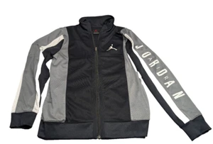 Nike Air Jordan Full Zip Jacket Men’s XL Black Gray Mesh Panels Track Style - Picture 1 of 5
