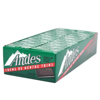 Andes Creme De Menthe Thin Mints - after Dinner Mints - Rectangular Chocolate Sa - Image 1 of 4