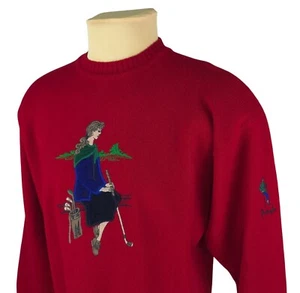 Vintage Pringle Sports rot Strick Wolle Golf Pullover Pulli Gr. M - Bild 1 von 13