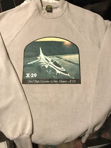 Polo Grumman USAF De Colección 1984 X-29 First Flight Edwards AFB Talla XL🎄 - Imagen 1 de 12