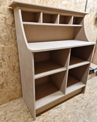 Retail Office Salon Reception Desk Shop Counter Pigeon Holes-MDF Unpainted 100cm - Image 1 of 4