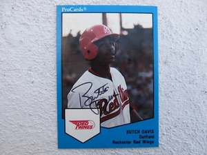 Orioles Butch Davis Signed Autographed 1989 Minor League Rochester Red Wings - Picture 1 of 1