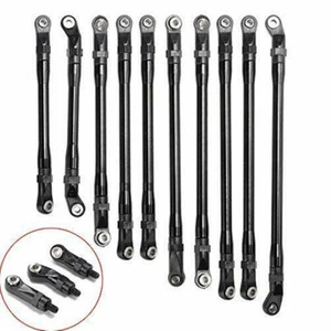 10PCS Aluminum Rod Link Linkage KIT for 1/10 RC Crawler Car Axial SCX10 II 90046 - Picture 1 of 6