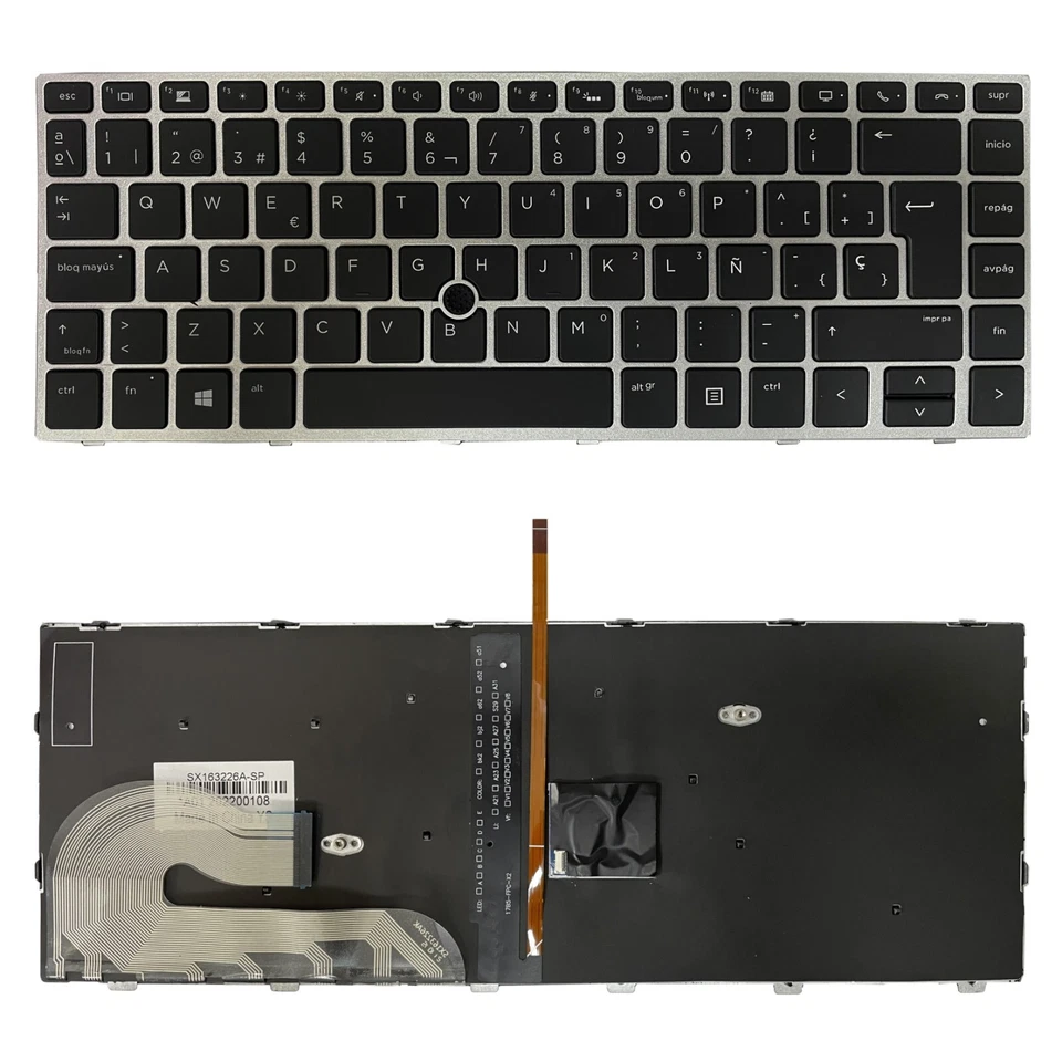 Teclado Español para HP Elitebook 840 G5 G6 P/N L14377-071 Retroiluminado Plata - Imagen 1 de 4