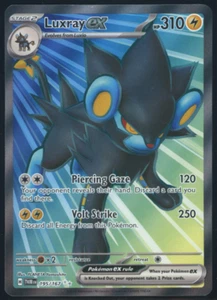 2024 POKEMON SV TWILIGHT MASQUERADE 195/167 LUXRAY EX FULL ART ULTRA RARE HOLO - Picture 1 of 2