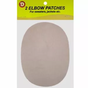 Zwei Kunstleder Bügelbild Ellenbogen Patches 4,5 x 5,5 Zoll - Eierschale - Bild 1 von 2