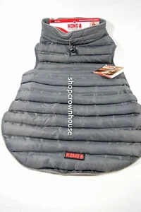 Kong Outewear Parachute Puffed Jacket Dog Color Gray Size LARGE Water Resistant - Picture 1 of 2
