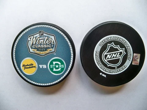 2020 Winter Classic Dallas Stars - Nashville Predators Souvenir Hockey Puck Cover