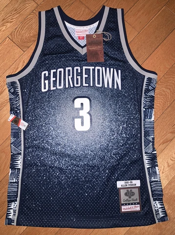 Allen Iverson Georgetown Hoyas 1995-96 Mitchell Ness Swingman Jersey 3XL $135 Cover