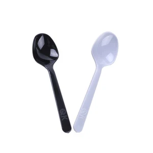 Disposable Plastic Cutlery Spoons Dinnerware Dessert Appetizers (Chosen Color) - Picture 1 of 5