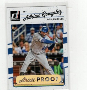 2017 Adrian Gonzalez Donruss Artist Proof 04/10 RARE #112 Free Shipping (B-2102)
