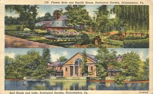 Topeka Kansas  Reinisch Memorial Rock Garden Gage Park Aerial View 1933 Postcard - Picture 1 of 2