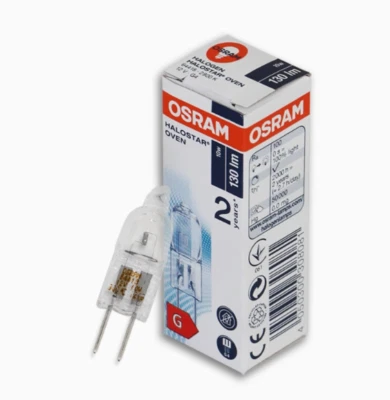 OSRAM Halostar Oven 64418 2800K 12V10W G4 Backofen 300° Steaming Oven Light Bulb - Image 1 of 4
