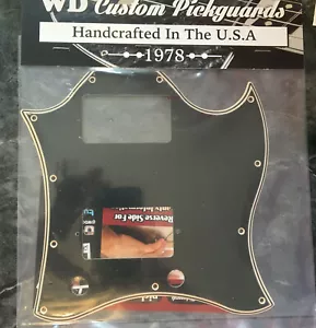 5 Ply Black/Cream WIDE BEVEL Batwing Pickguard for Gibson SG Standard - Picture 1 of 10