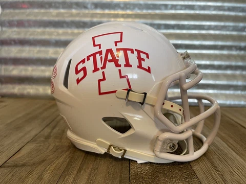 Custom Iowa State Cyclones (2017 vs Akron) Speed Mini Helmet Cover