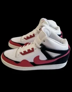 Nike Herren Alphaballer Mid 487858-106 Weiß/Rot Basketball Größe 12 Schuhe/Sneaker - Bild 1 von 9