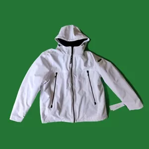 Calvin Klein Men Jacket Men size XL White Hooded Full Zip INFINITE STRETCH - Picture 1 of 15