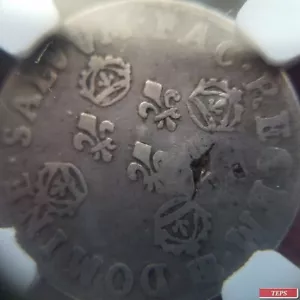 NGC-zertifizierte 1704BB King Louis XIV 1/8 ECU Silbermünze - Bild 1 von 12