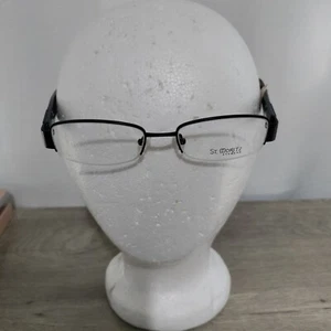 St Moritz Eyeglasses Frames Woman's 52-17-137 Ice 224 Black Jeweled Sides - Bild 1 von 9