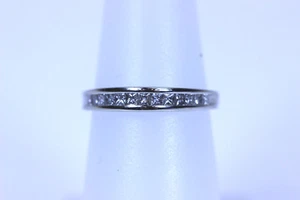 Beautiful 14K White Gold Invisible Set 0.5ctw SI2/I Diamond Band Size 6.5- 13617 - Picture 1 of 8