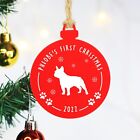 Spersonalizowana pierwsza świąteczna dekoracja dla psa Dowolna rasa psa Nowa bombka dla szczeniaka