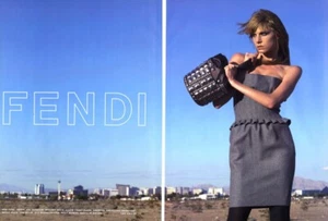 2006 Fendi Angela Lindvall fashion 2-page MAGAZINE AD - Picture 1 of 1