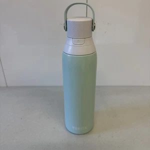 Brita 20 Unzen Edelstahl isolierte gefilterte Wasserflasche mintgrün EUC - Bild 1 von 8