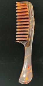 Vintage 1980 Goody Super Comb 8.5" imitación caparazón de tortuga mango de bolsillo retro - Imagen 1 de 9