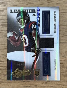 Panini Absolute 2013 cuero y cordones DeAndre Hopkins triple parche RC/25 Texans - Imagen 1 de 3